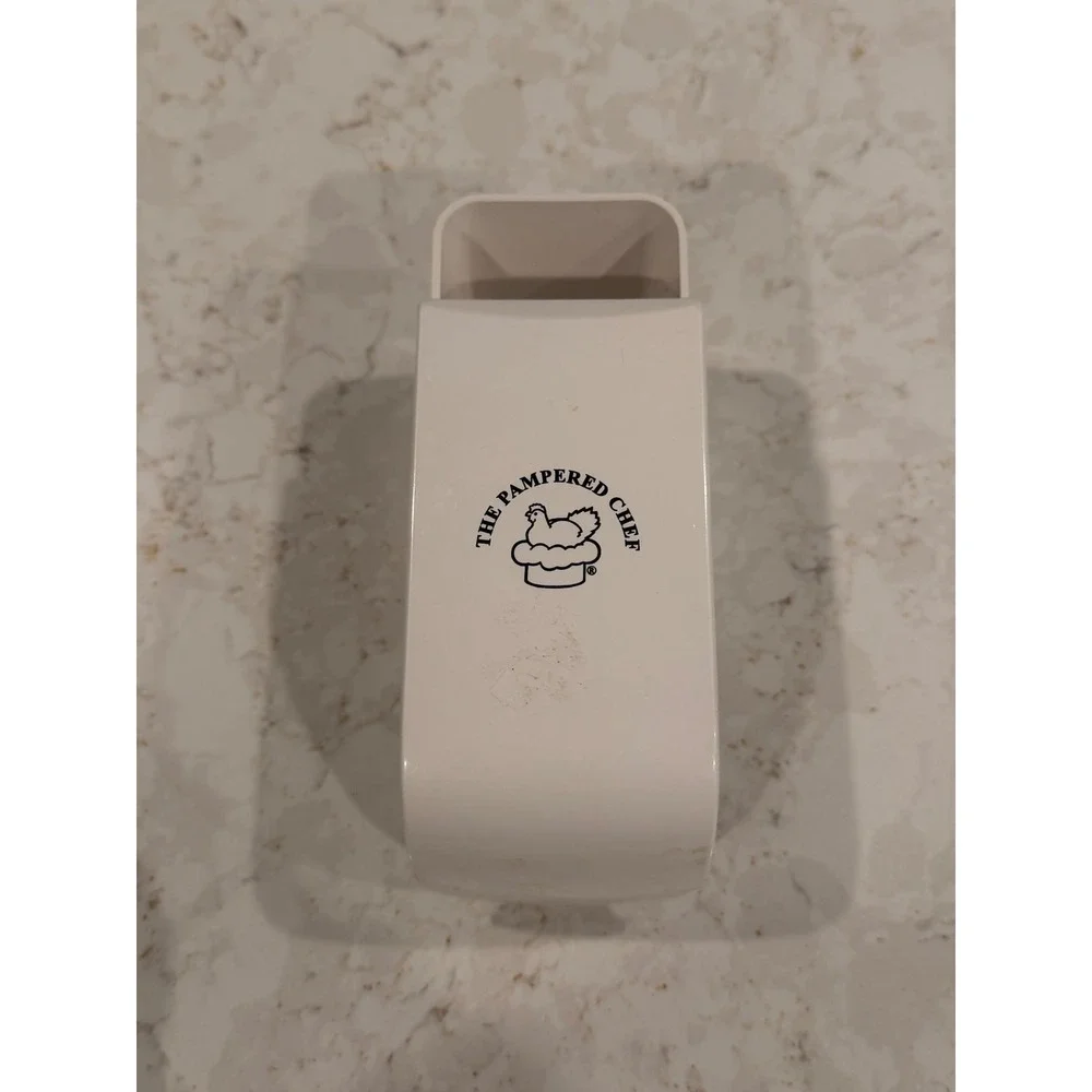 The Pampered Chef Adjustable Measuring Cup 1 Cup 250ml White‎ Plastic Sliding